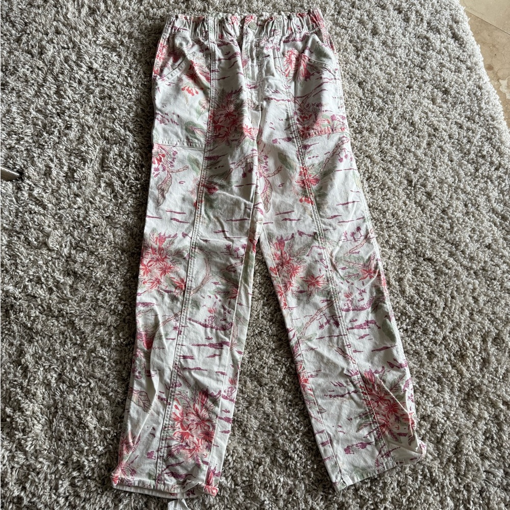 MOTHER Women's Straight Leg Jeans - Pink and White
